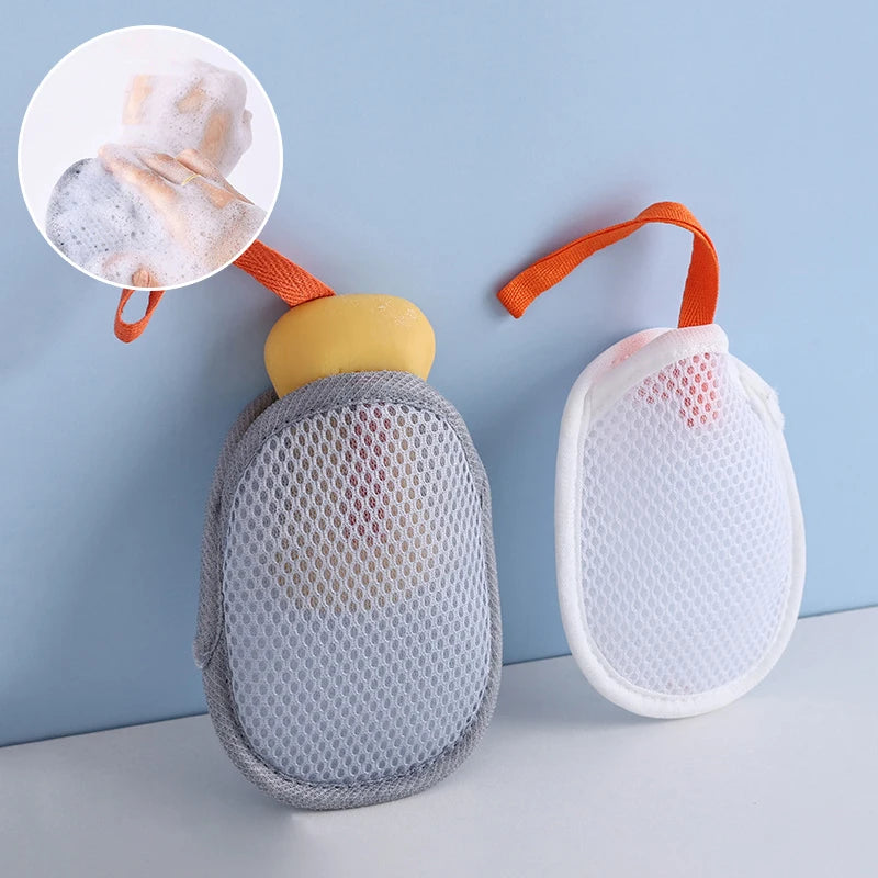 2-Pack Bath Foaming Mesh Soap Bag & Body Exfoliating Scrubber Bath Exfoliating Scrubber Axl