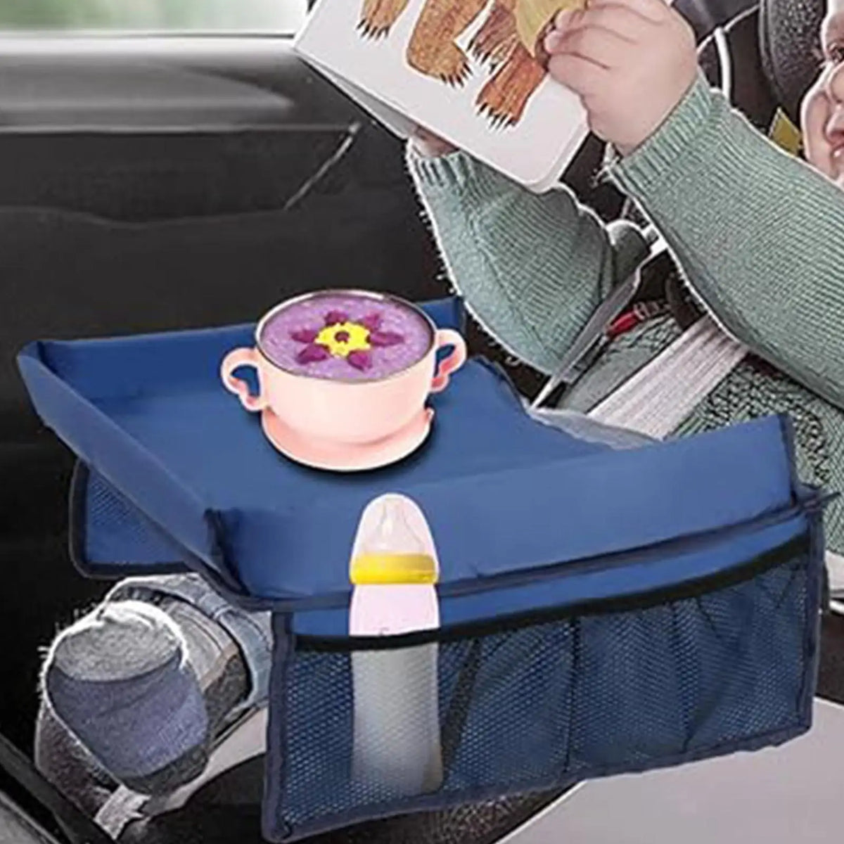 Kids Car Seat Travel Tray – Snack & Play Organizer Kids Travel Tray Axl