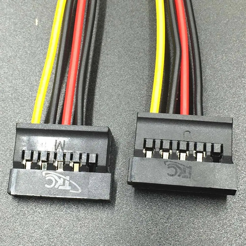 4-Pin Molex IDE to Dual SATA Power Adapter Cable – 20cm SATA Power Adapter Axl