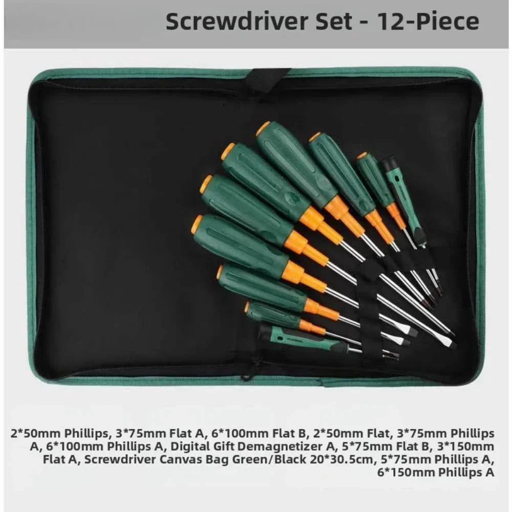 Magnetic Screwdriver Set – Non-Slip Handles, Flathead & Phillips Screwdriver Set Axl 12pcs China Mainland