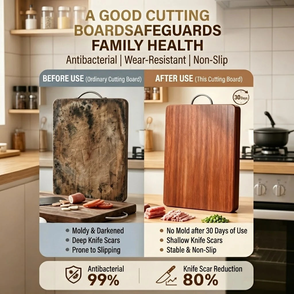 PLYS Ebony Wood Double-Sided Anti-Slip Cutting Board Wooden Cutting Board Axl
