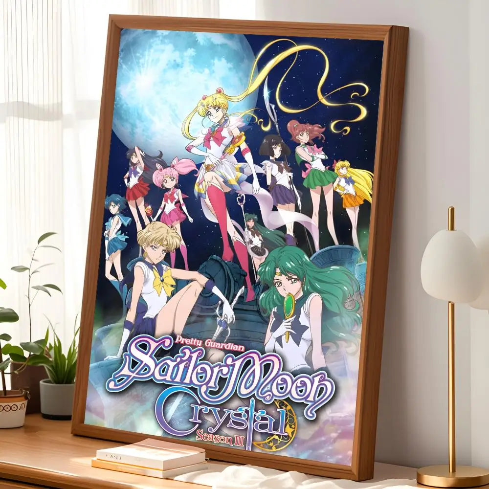 Sailor Moon Self-Stick HD Wall Poster – Waterproof Anime Décor Wall Art Poster Axl