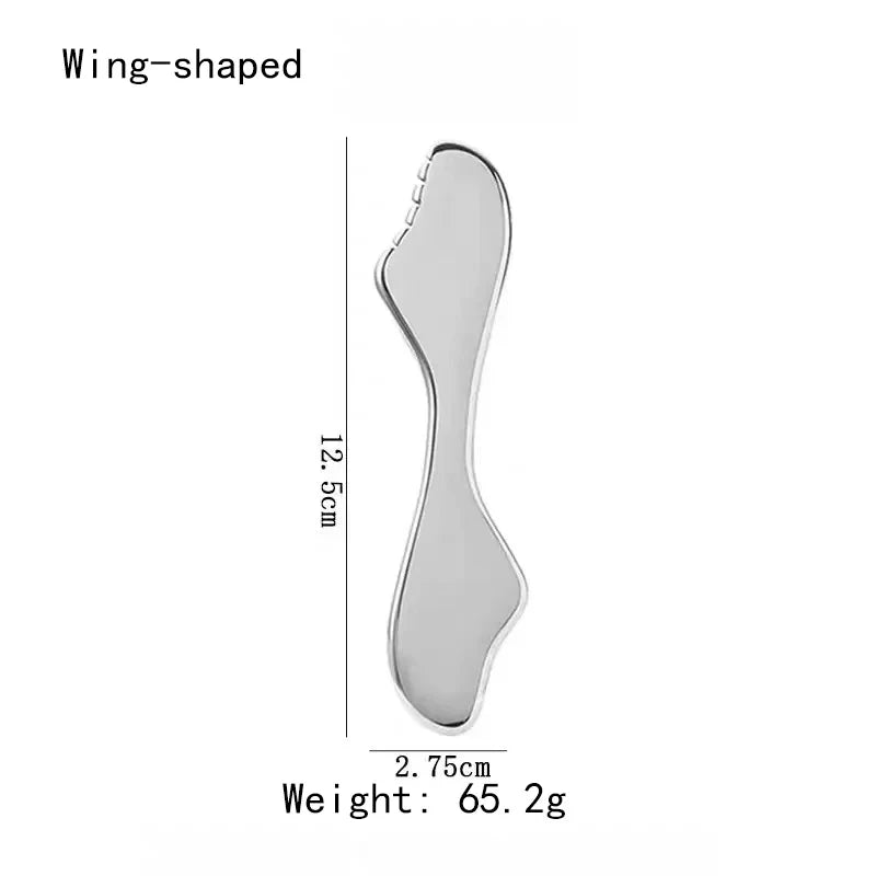Stainless Steel Facial Massage Scraper – Face & Body Gua Sha Facial Massage Scraper Axl TW-ZJ05-C