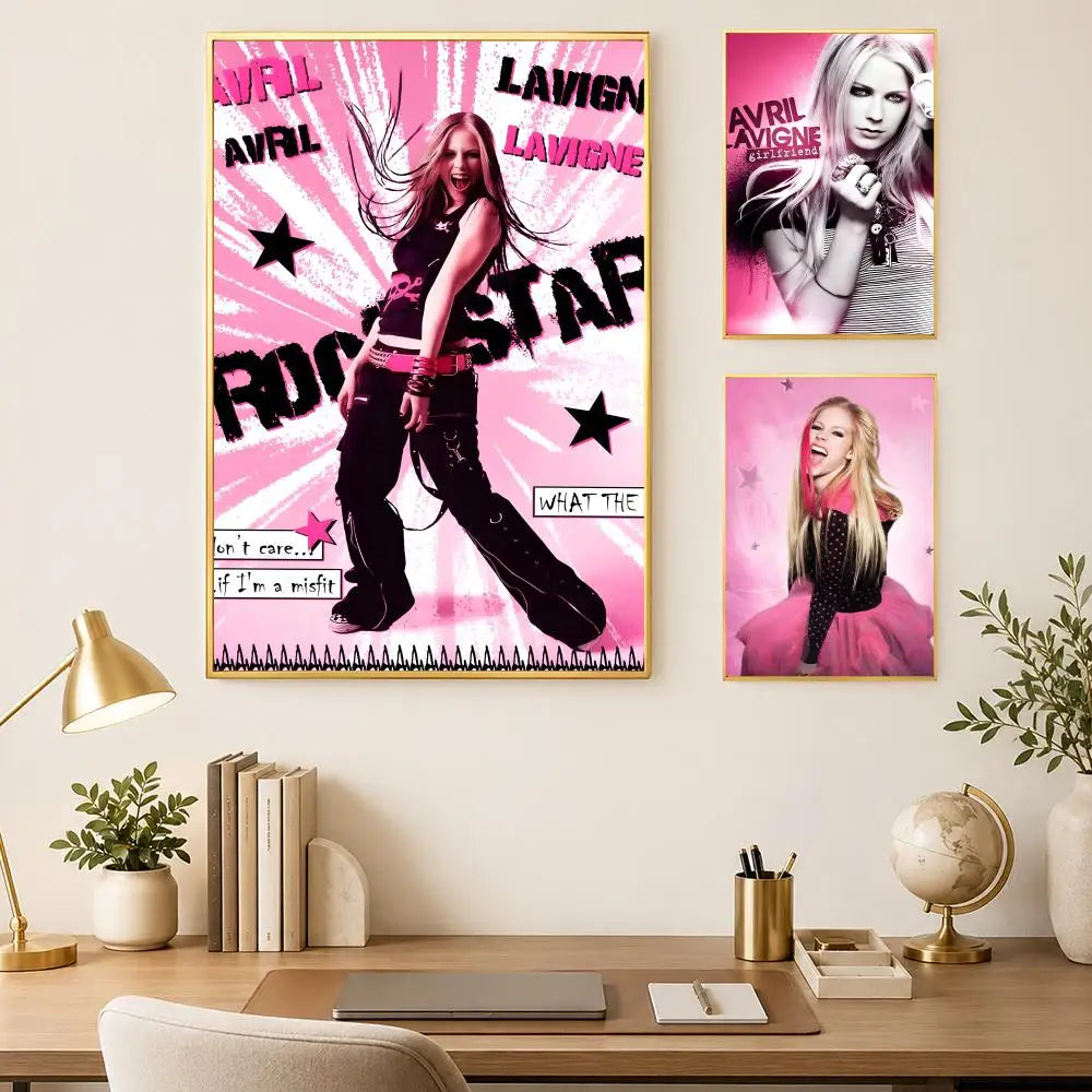 Avril Lavigne HD Self-Stick PVC Wall Poster | Home Decor Wall Art Poster Axl