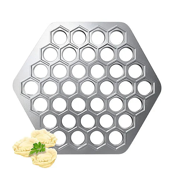 37-Hole Pelmeni Maker – Russian Dumpling & Ravioli Mold Dumpling Mold Press Axl Square Silver