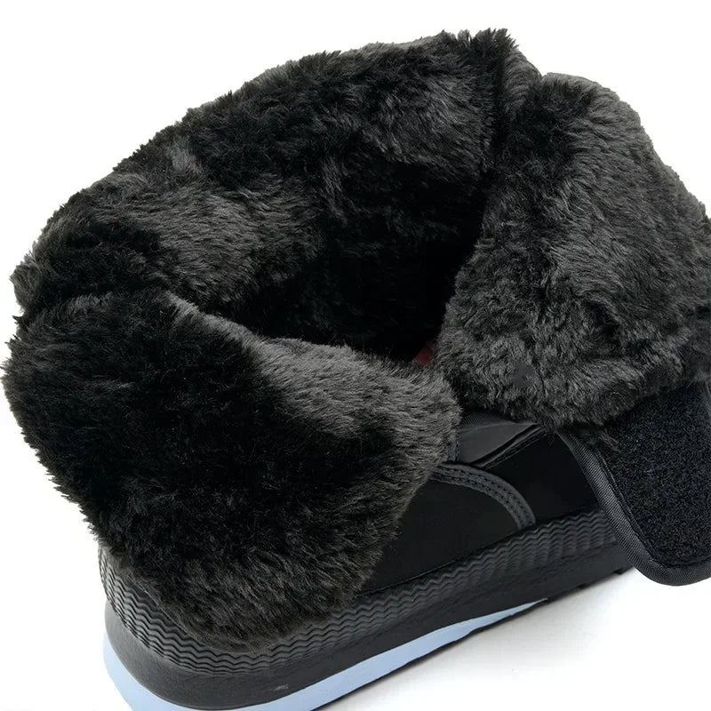 Men's Plush-Lined Snow Boots – Warm Non-Slip Winter Ankle Men's Winter Boots Axl