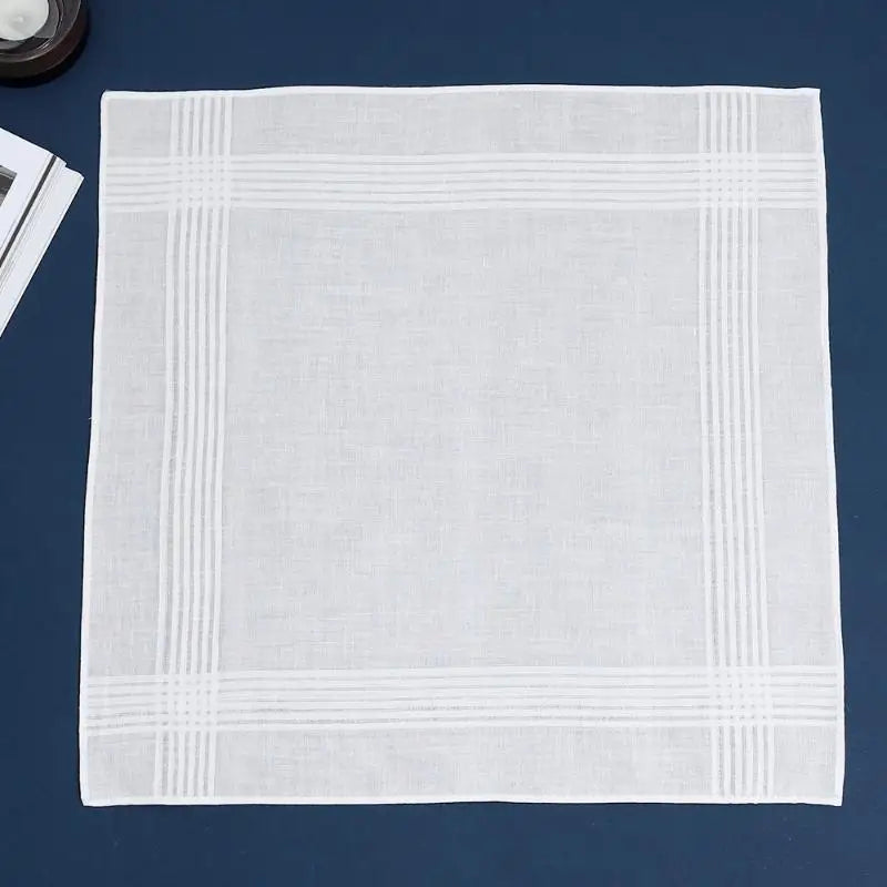 Pure Cotton White Handkerchiefs for Men & Women | 6 or 12 Pack Cotton Handkerchiefs Axl