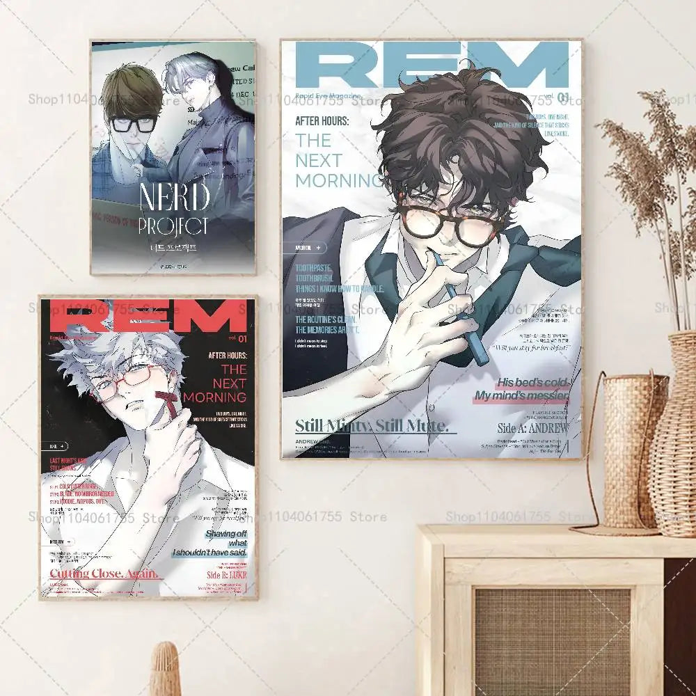 Anime Self-Adhesive Wall Poster – Vivid Color Print Art Decor Anime Wall Poster Axl