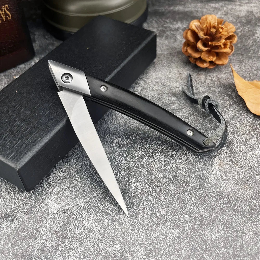 Japanese Folding Pocket Knife – Carbon Steel & Wood Handle Folding Pocket Knife Axl