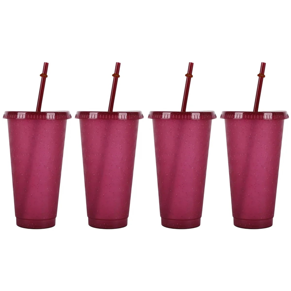 Reusable Acrylic Tumblers with Lids & Straws – 710ml 2/4 Pack Acrylic Tumbler Set Axl 4pcs purple