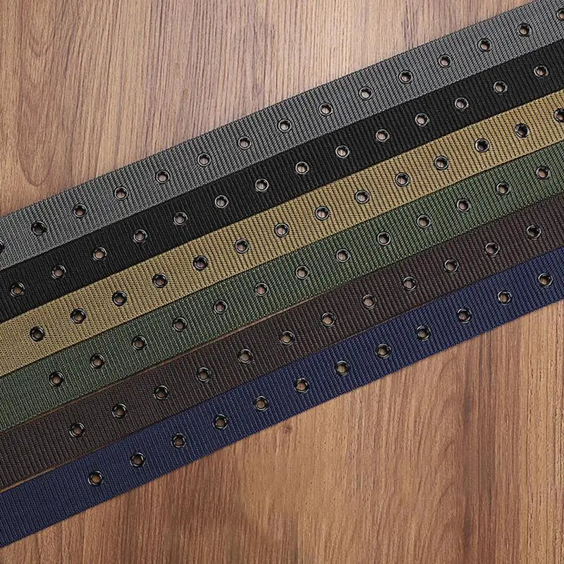 Unisex Canvas Eyelet Belt – Pin Buckle Jeans & Sports Belt Canvas Eyelet Belt Axl
