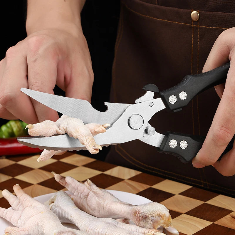 Heavy-Duty Stainless Steel Kitchen Shears – Poultry & BBQ Kitchen Shears Axl