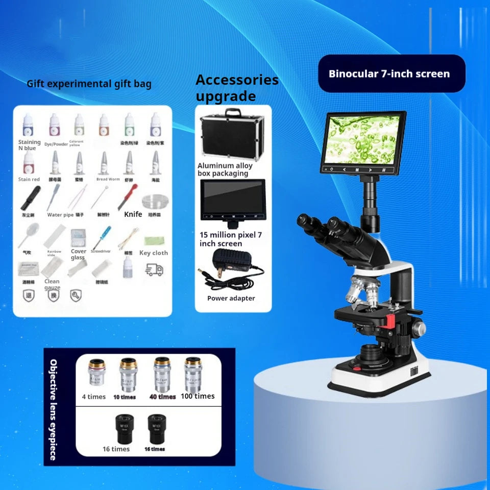 Electronic Binocular Biological Microscope – Teaching & Research Binocular Microscope Axl With screen