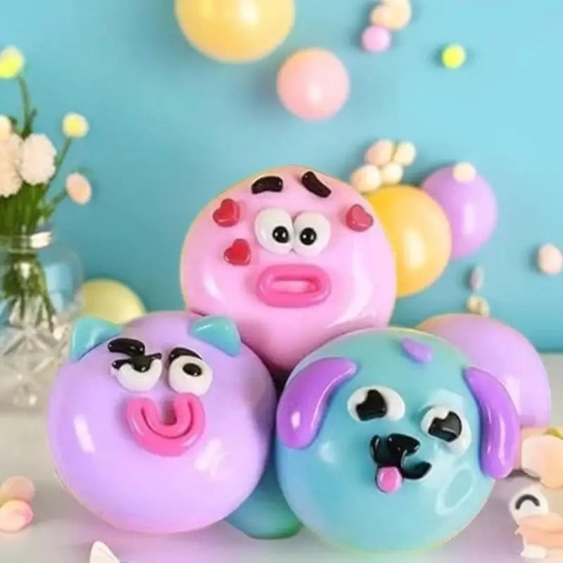 Slow Rise Squeeze Toy – Cute Dog Face Smusher Sensory Ball Slow Rise Squeeze Toy Axl