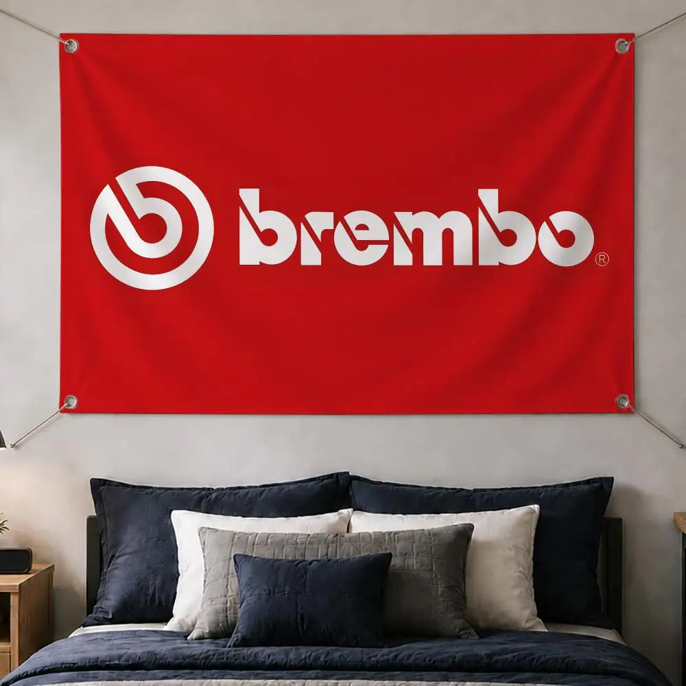 Brembo Automotive Wall Flag Banner – Indoor & Outdoor Decor Wall Flag Banner Axl