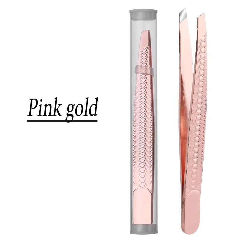 Stainless Steel Eyebrow Tweezer – Precision Hair Removal Tool Precision Tweezer Axl MJ-05--P