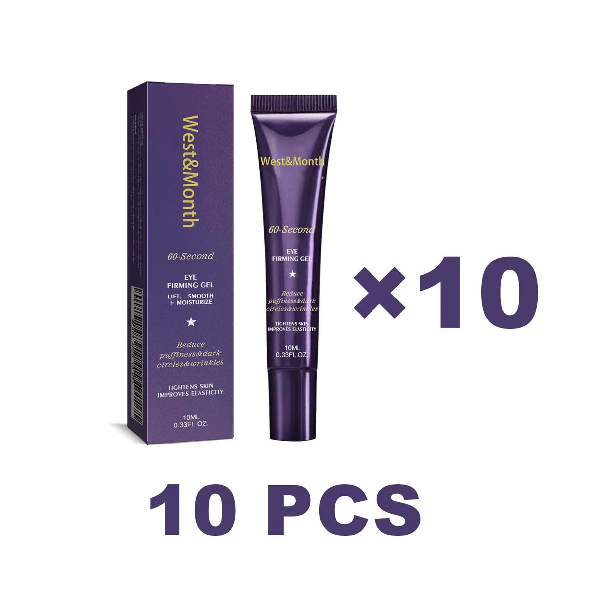 WEST MONTH 60-Second Eye Firming Gel – Dark Circles 10ml Eye Firming Gel Axl 10 PCS