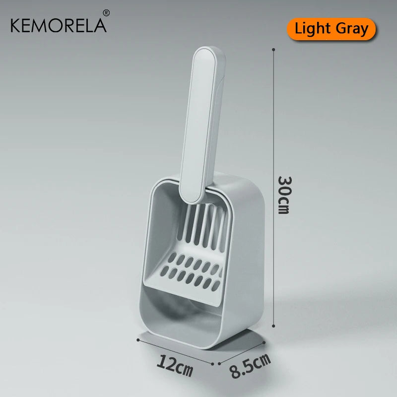 KEMORELA Self-Cleaning Cat Litter Scoop & Kitty Shovel Cat Litter Scoop Axl Light Gray L