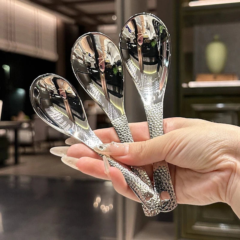 Stainless Steel Soup Spoon – Deep Bowl Mirror Polished Flatware Soup Spoon Axl