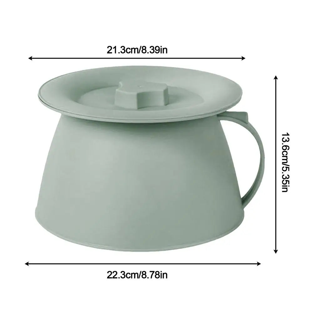 1.5L Portable Chamber Pot with Lid & Handle – Unisex Potty Portable Chamber Pot Axl Green