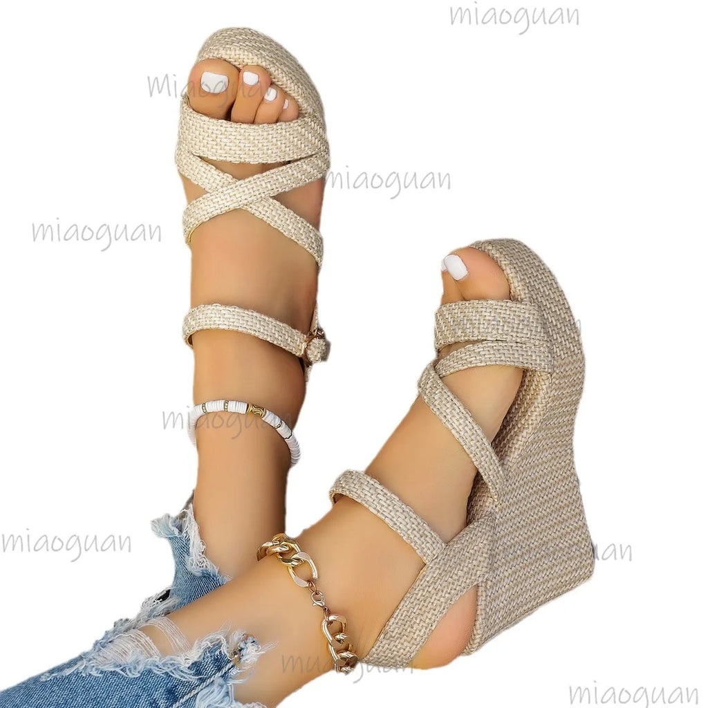 Roma Women's Wedge Sandals – High Heel Beach Gladiator Shoes Wedge Sandals Axl