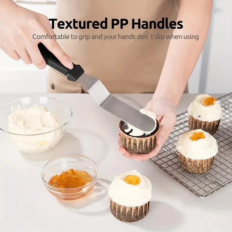 Stainless Steel Cake Scraper Spatula – 6, 8 & 10 Inch Cake Scraper Spatula Axl