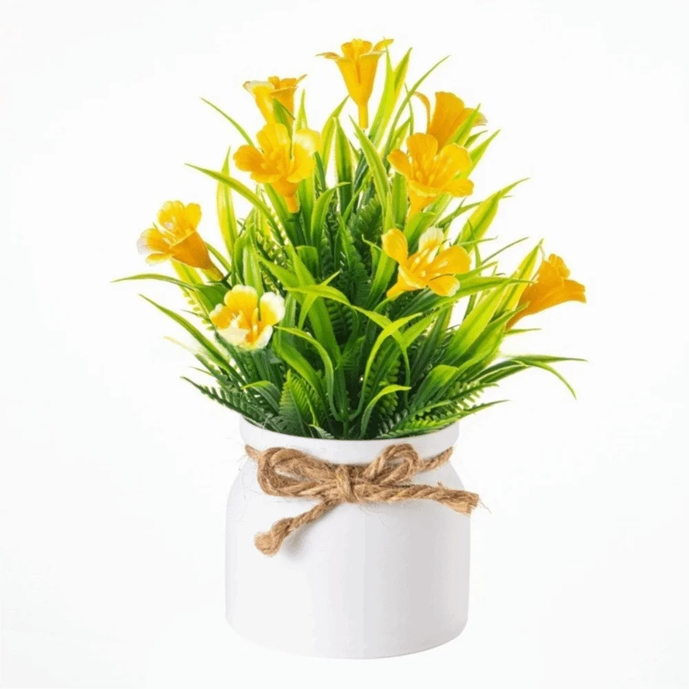 Mini Artificial Potted Flower Bonsai | Fake Plant Table Decor Artificial Potted Plant Axl F