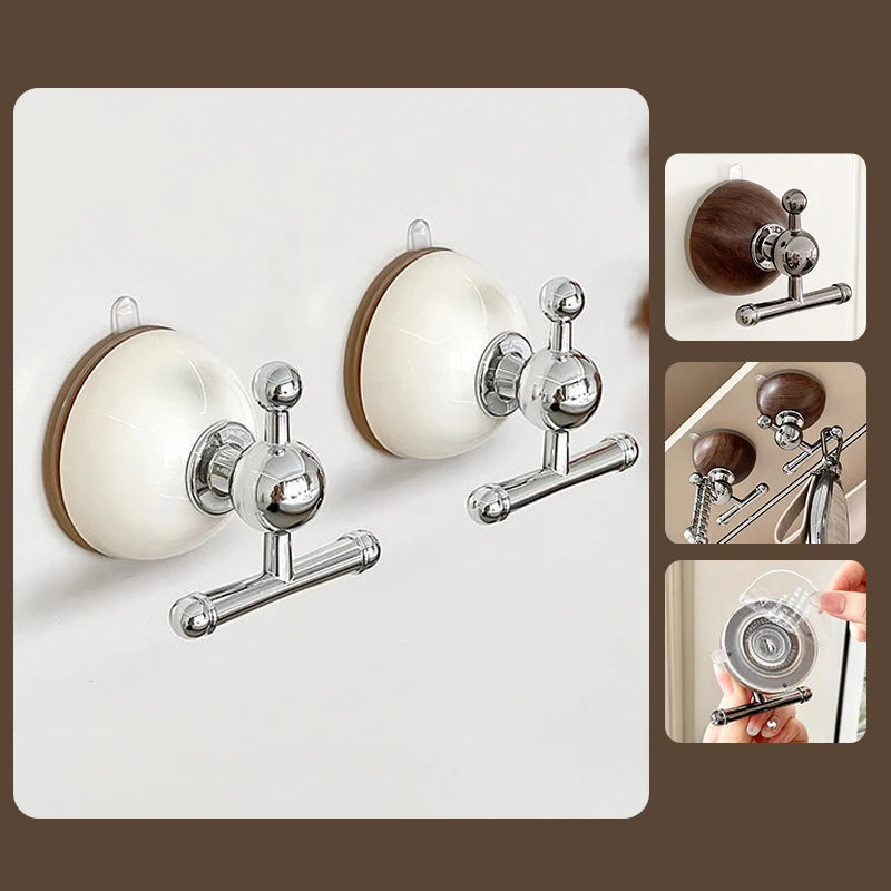 Suction Cup Wall Hooks – Waterproof Towel Hanger 1–2 Pack Suction Cup Hook Axl 2PCS A1