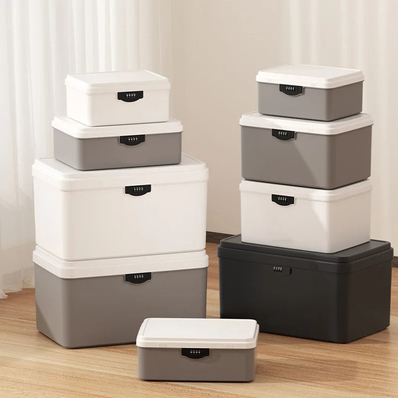 Portable Lockable Storage Box – 4-Digit Combination Lock Lockable Storage Box Axl