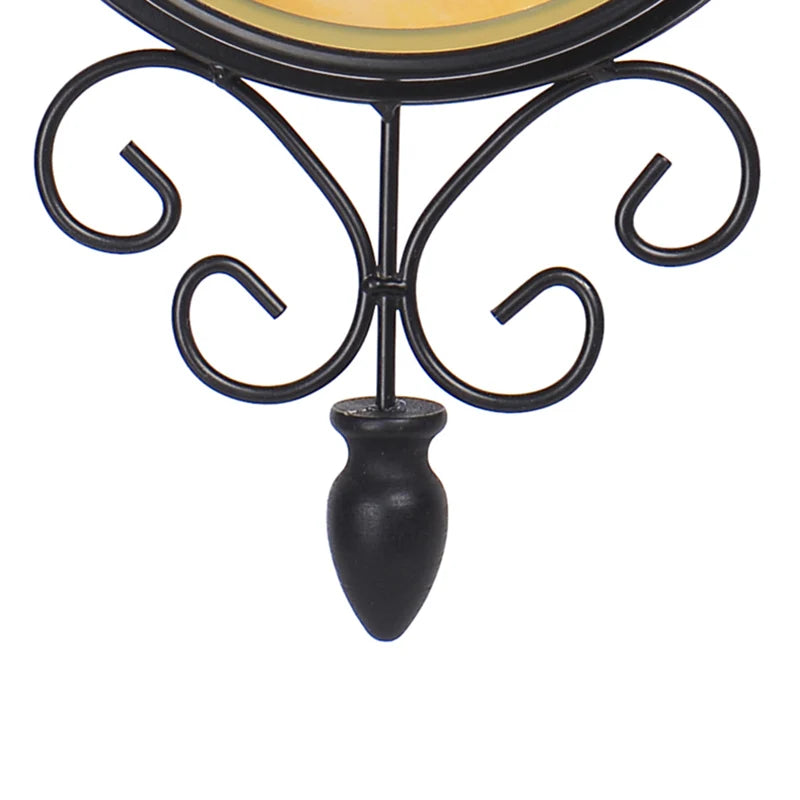 Nordic Retro Silent Wall Clock – Black Iron Shabby Chic 54x33cm Silent Wall Clock Axl