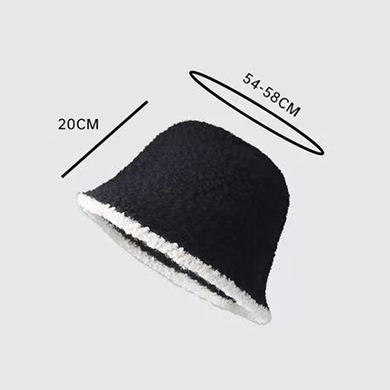 Women's Colorblock Knit Bucket Hat – Fleece Lined Winter Beanie Knit Bucket Hat Axl