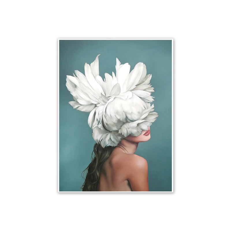 Women Butterfly Floral Wall Art Poster – Modern Home Décor Wall Art Poster Axl 10 42x30cm