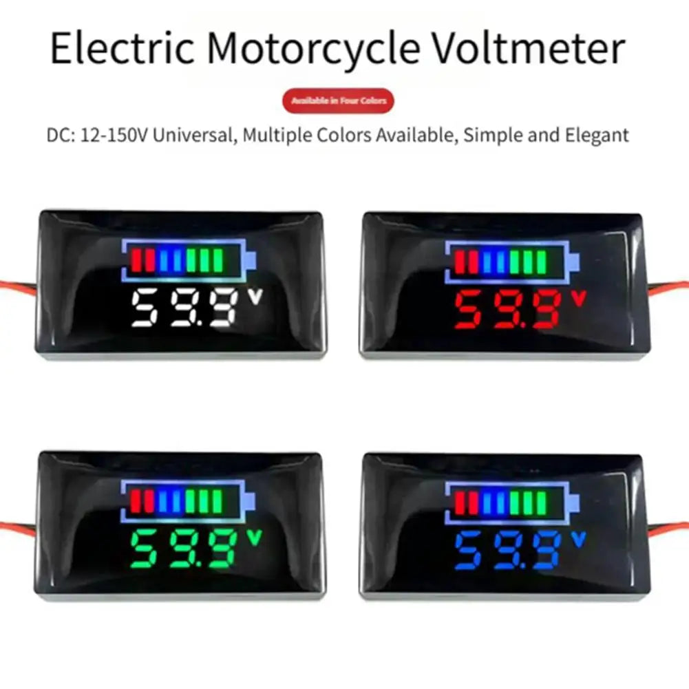 Mini LED Digital Voltmeter DC 12V–150V | Motorcycle & EV Digital Panel Voltmeter Axl