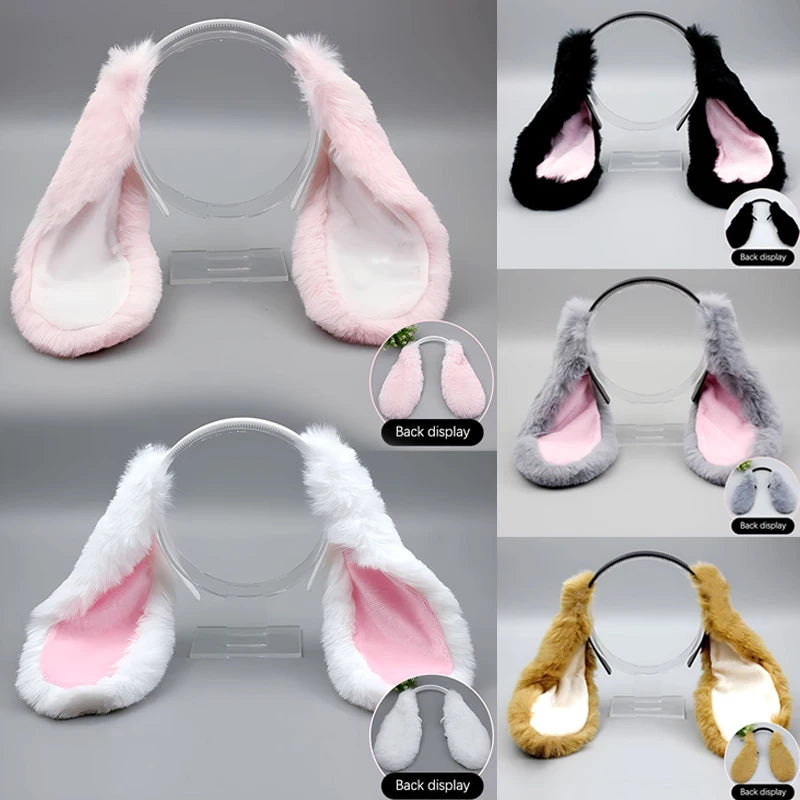 Plush Bunny Ears Headband – Cosplay & Party Hair Accessory Costume Headband Axl