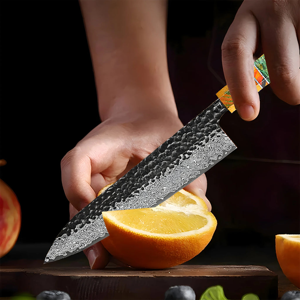 67-Layer Damascus Steel Chef Knife – Sharp Kitchen Knife Damascus Chef Knife Axl