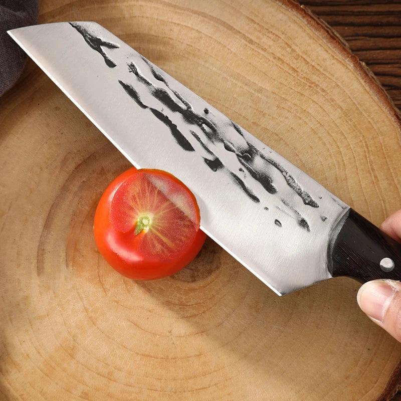 Japanese Forged Stainless Steel Chef Knife – Wood Handle Chef Knife Axl