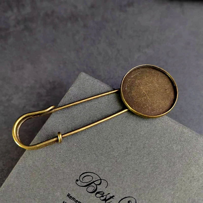 Retro Bronze Large Metal Safety Pins for Clothing & Scarves Metal Safety Pins Axl A11