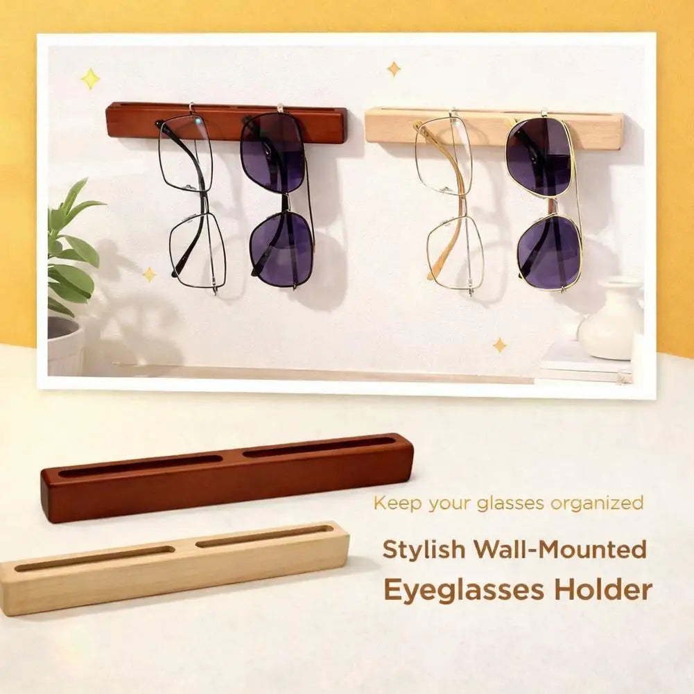 Wooden Wall-Mounted Eyeglasses & Sunglasses Display Rack Glasses Display Rack Axl