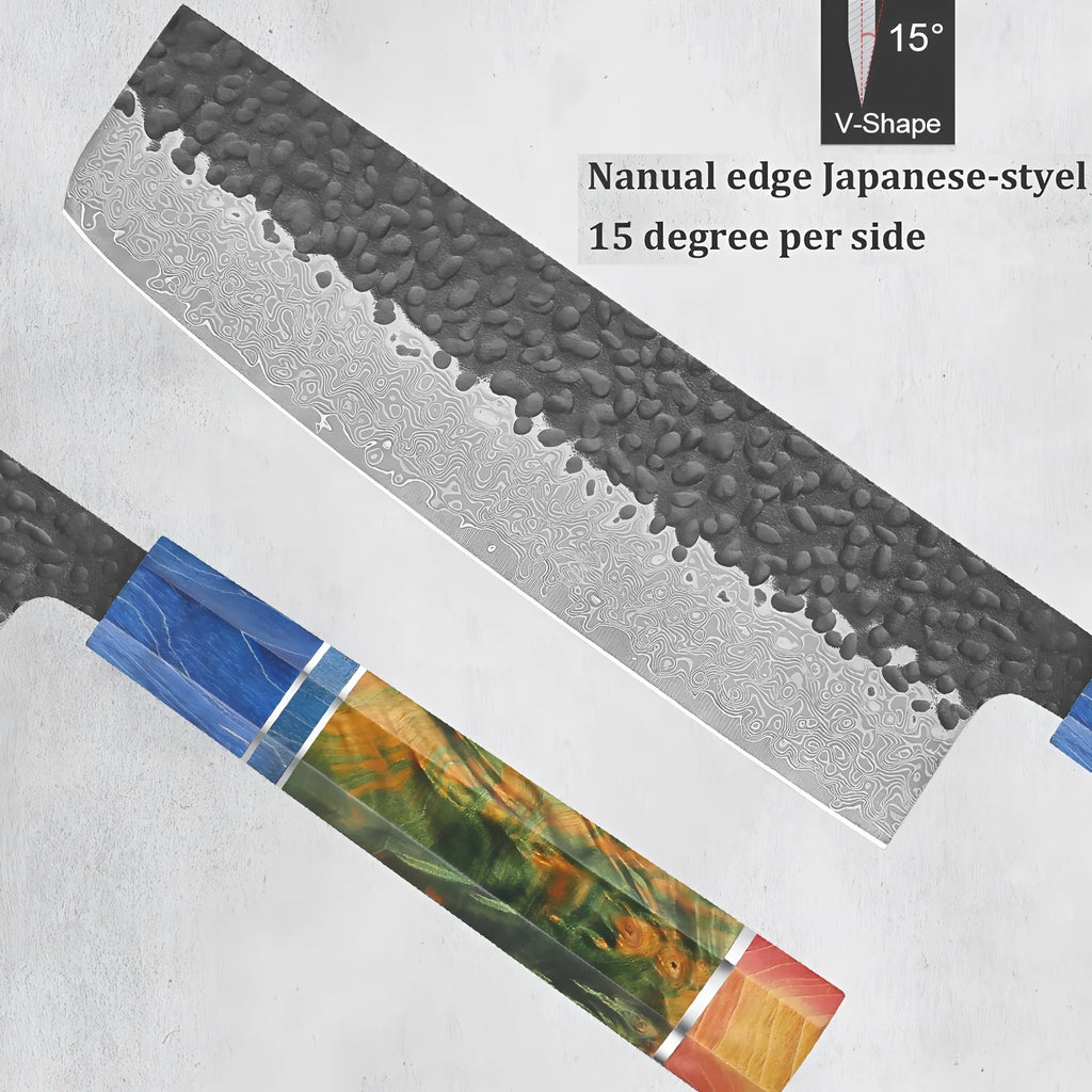 67-Layer Damascus Steel Chef Knife Set – Hand Forged 1-4 PCS Damascus Chef Knife Axl