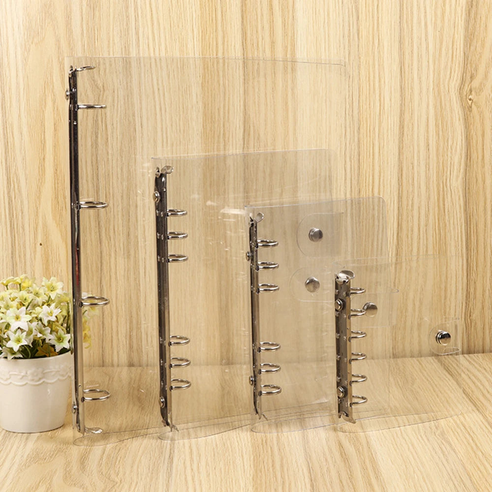 Transparent Loose Leaf Ring Binder Cover A4 A5 A6 A7 Planner Ring Binder Cover Axl