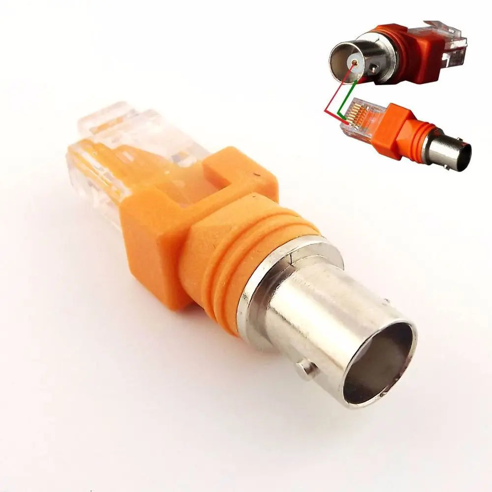 BNC Female to RJ45 Male Adapter – Coaxial Cable Connector Cable Adapter Axl