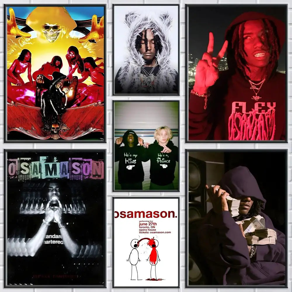 O-Osamason Rapper Canvas Poster | Hip-Hop Wall Art Unframed Canvas Wall Art Axl
