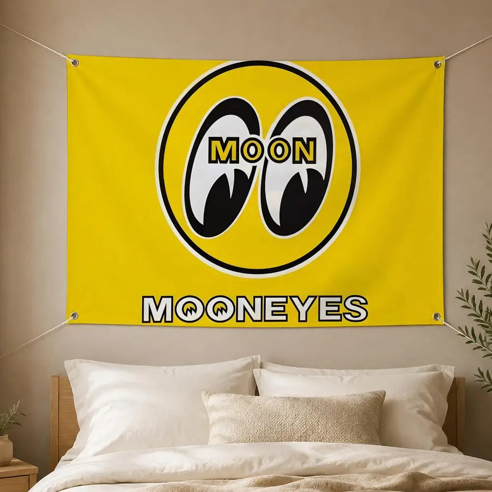 MOONEYES Wall Hanging Flag Banner – Indoor & Outdoor Decor Wall Flag Banner Axl