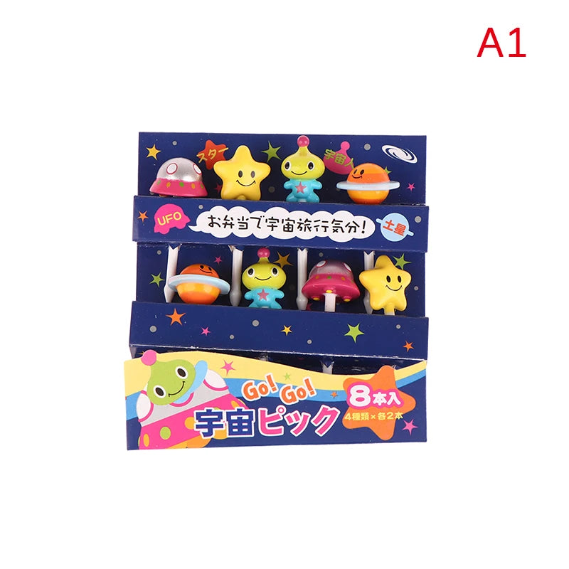 Mini Fruit Picks & Dessert Forks – 6/8 Pc Bento Lunch Box Set Mini Dessert Forks Axl A1