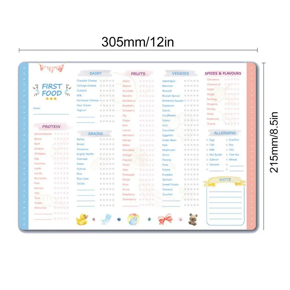 Magnetic Baby First Foods Chart – Erasable Infant Meal Tracker Baby Feeding Tracker Axl As Picture