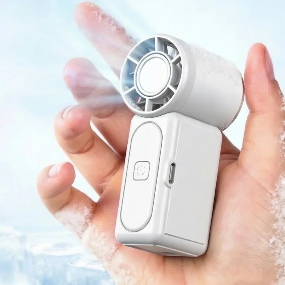 USB Rechargeable Mini Handheld Fan – Portable Pocket Fan Handheld Portable Fan Axl White