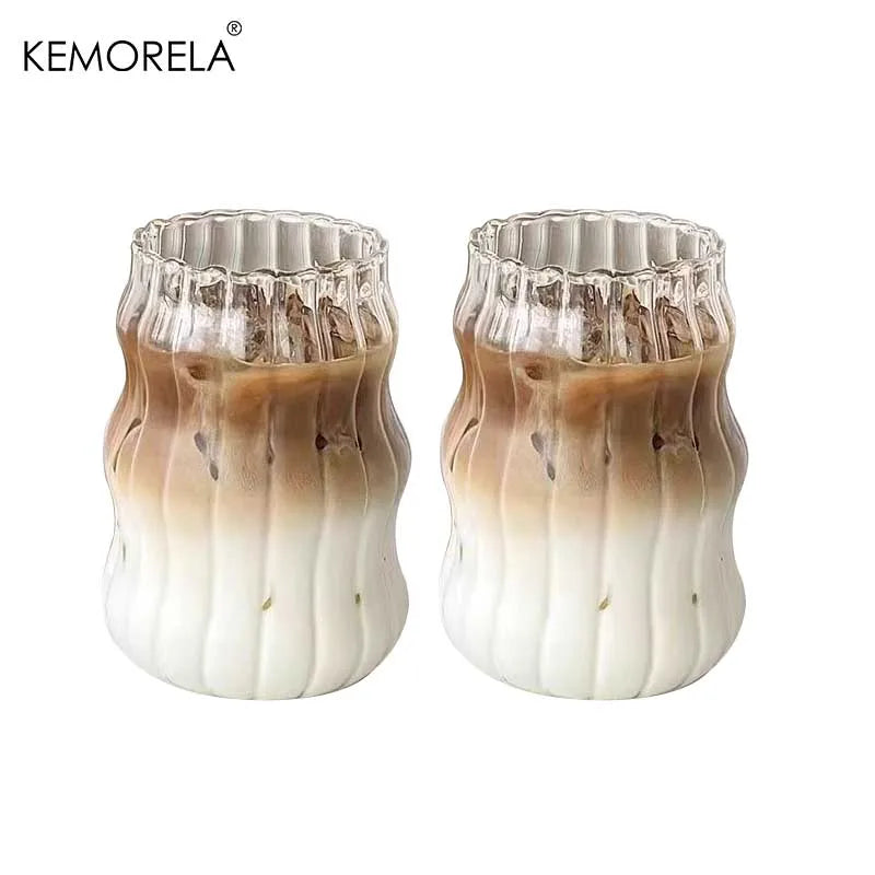 KEMORELA Borosilicate Glass Tumblers Set – Heat-Resistant Glass Tumbler Set Axl 2PCS-A 401-500ml