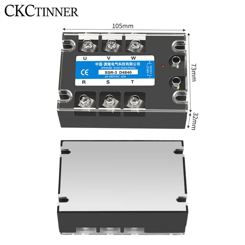Three-Phase Solid State Relay SSR 10A–200A | DC AC Control Solid State Relay Axl