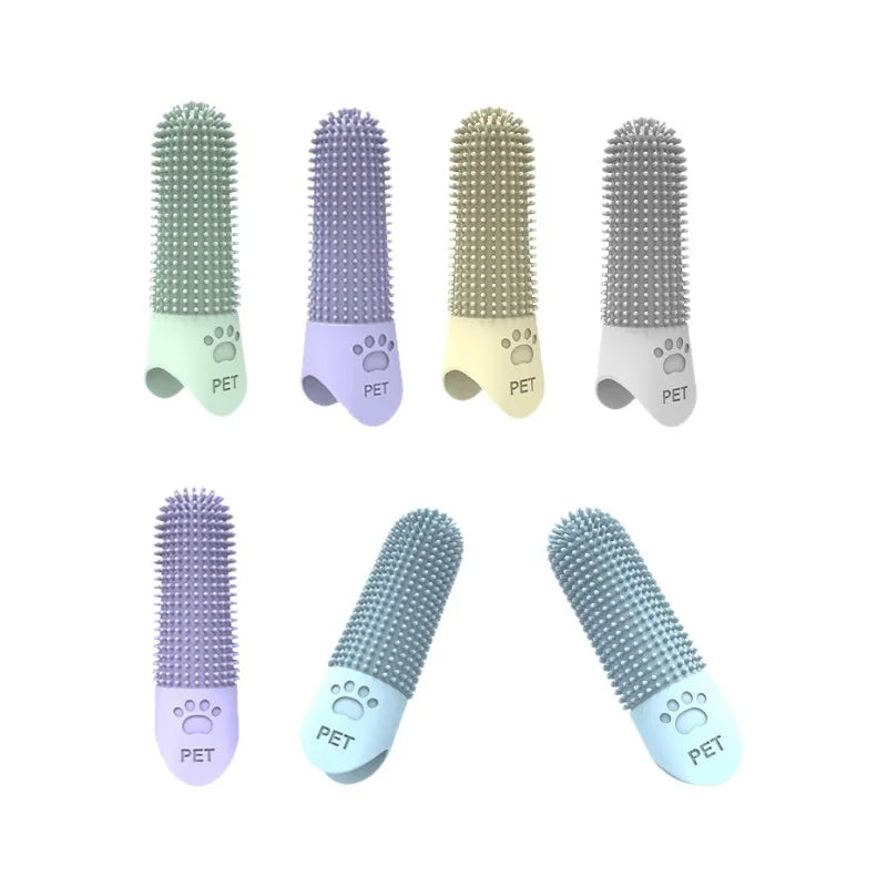 360° Silicone Finger Toothbrush for Dogs & Cats – All Breeds Pet Finger Toothbrush Axl