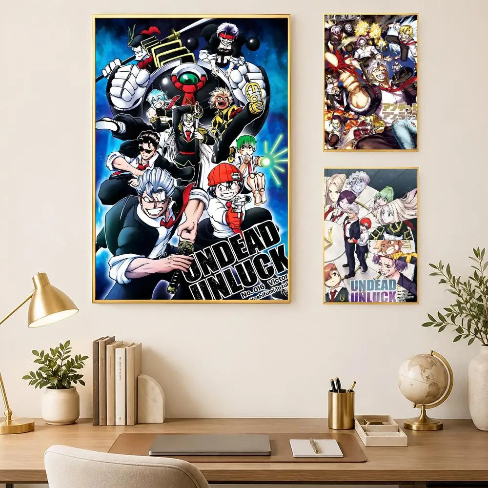 Undead Unluck Manga Poster – Self-Stick HD Waterproof Wall Art Manga Wall Poster Axl